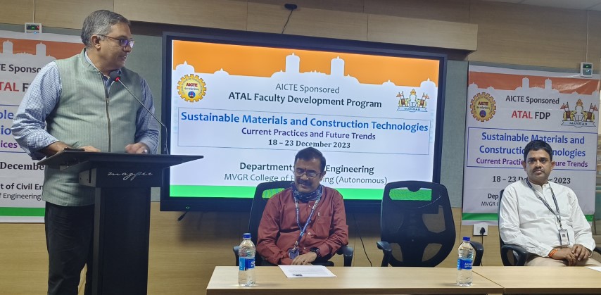 AICTE SPONSORED 6-DAY ATAL FACULTY DEVELOPMENT PROGRAM at MVGR CIVIL DEPARTMENT